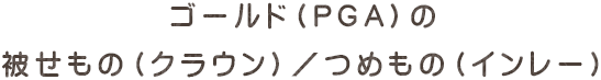 ゴールド（PGA）の被せもの（クラウン）／つめもの（インレー）