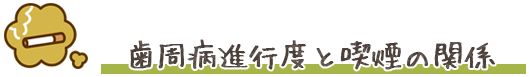 歯周病進行度と喫煙の関係